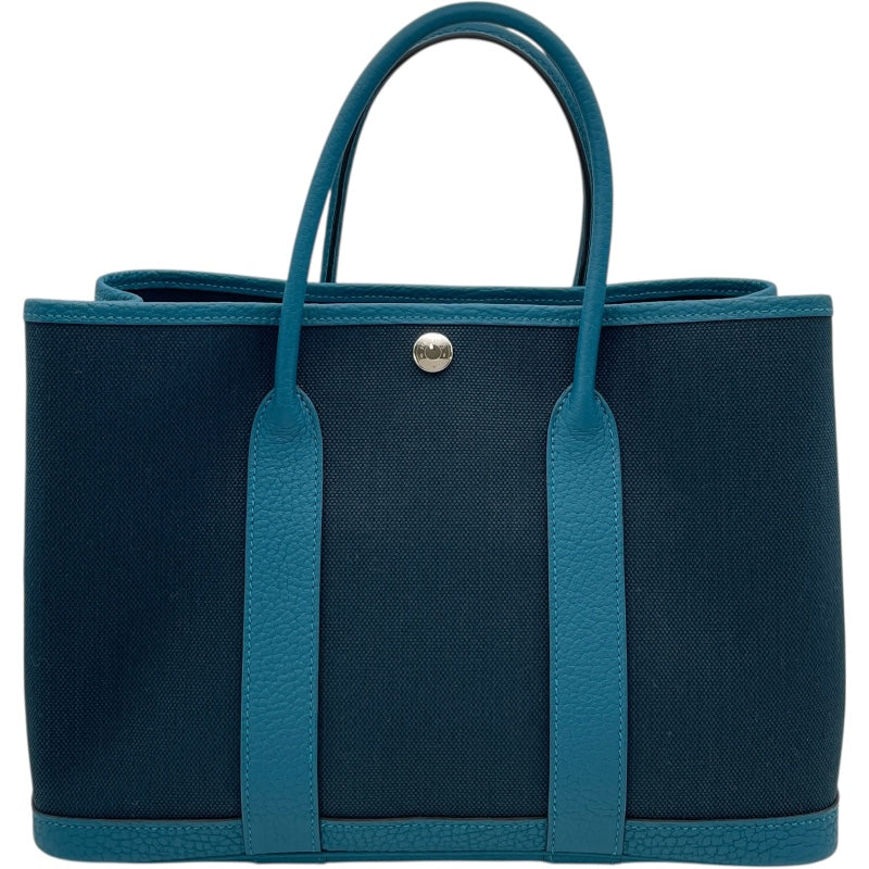 エルメス HERMES ガーデンパーティTPM B刻 ブルー SV金具 トワル 