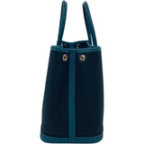 エルメス HERMES ガーデンパーティTPM B刻 ブルー SV金具 トワル レディース トートバッグ