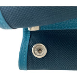 エルメス HERMES ガーデンパーティTPM B刻 ブルー SV金具 トワル レディース トートバッグ