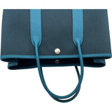 エルメス HERMES ガーデンパーティTPM B刻 ブルー SV金具 トワル レディース トートバッグ