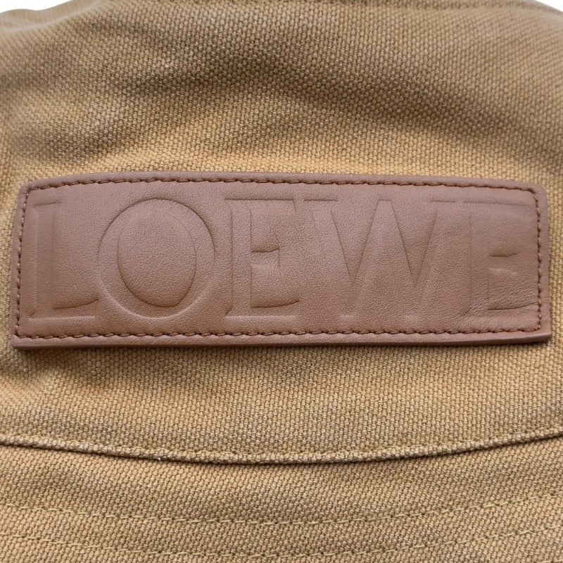 ロエベ LOEWE ロゴレザーパッチバケットハット K820HB1XA7 ブラウン