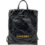 シャネル CHANEL CHANEL22 バックパック AS3859 ブラック GD金具 カーフ レディース ハンドバッグ