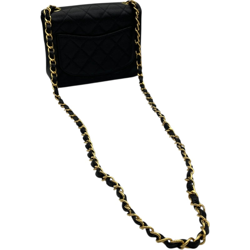 シャネル CHANEL ミニマトラッセ17 A01115 6番台 ブラック GD金具 キャビア レディース ショルダーバッグ シャネル CHANEL ミニマトラッセ17 A01115 6番台 ブラック GD金具