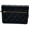 シャネル CHANEL フリルチェーンウォレット 30番台 ブラック GD金具 ラム レディース ショルダーバッグ