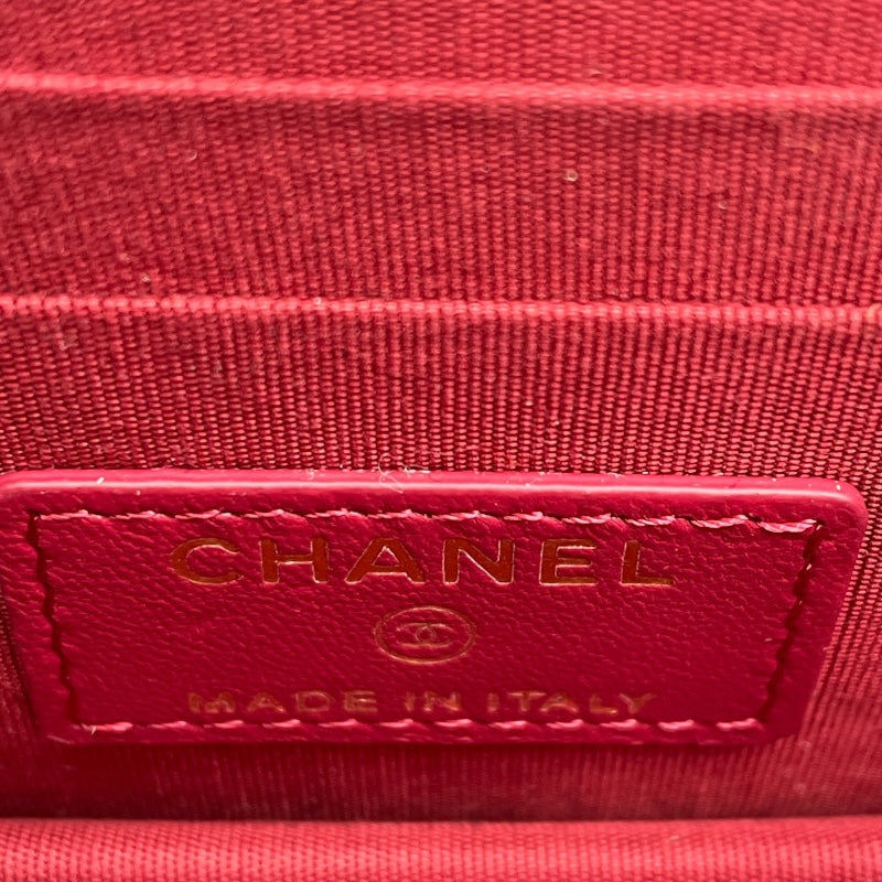 シャネル CHANEL フリルチェーンウォレット 30番台 ブラック GD金具