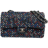 シャネル CHANEL マトラッセ25 A01112 22番台 ネイビー デニム・ビジュー レディース ショルダーバッグ