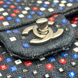 シャネル CHANEL マトラッセ25 A01112 22番台 ネイビー デニム・ビジュー レディース ショルダーバッグ