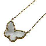 ヴァンクリーフ＆アーペル Van Cleef & Arpels ラッキーアルハンブラパピヨンネックレス ゴールド Au750/マザーオブパール ジュエリー