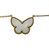 ヴァンクリーフ＆アーペル Van Cleef & Arpels ラッキーアルハンブラパピヨンネックレス ゴールド Au750/マザーオブパール ジュエリー