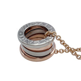 ブルガリ BVLGARI ビーゼロワンネックレス ホワイトゴールドxピンクゴールド Au750 ジュエリー