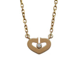 カルティエ Cartier Cハートネックレス1Pダイヤ ピンクゴールド 750 ジュエリー