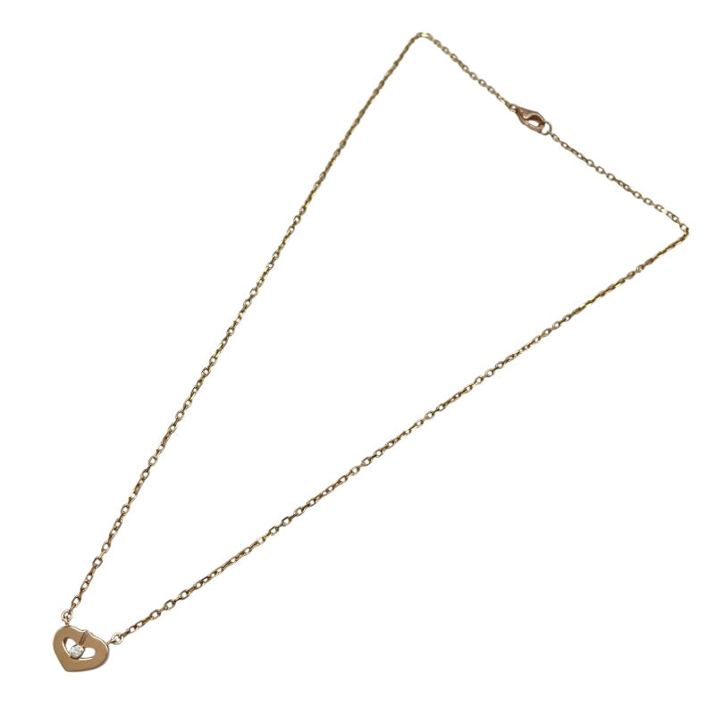 カルティエ Cartier Cハートネックレス1Pダイヤ ピンクゴールド 750
