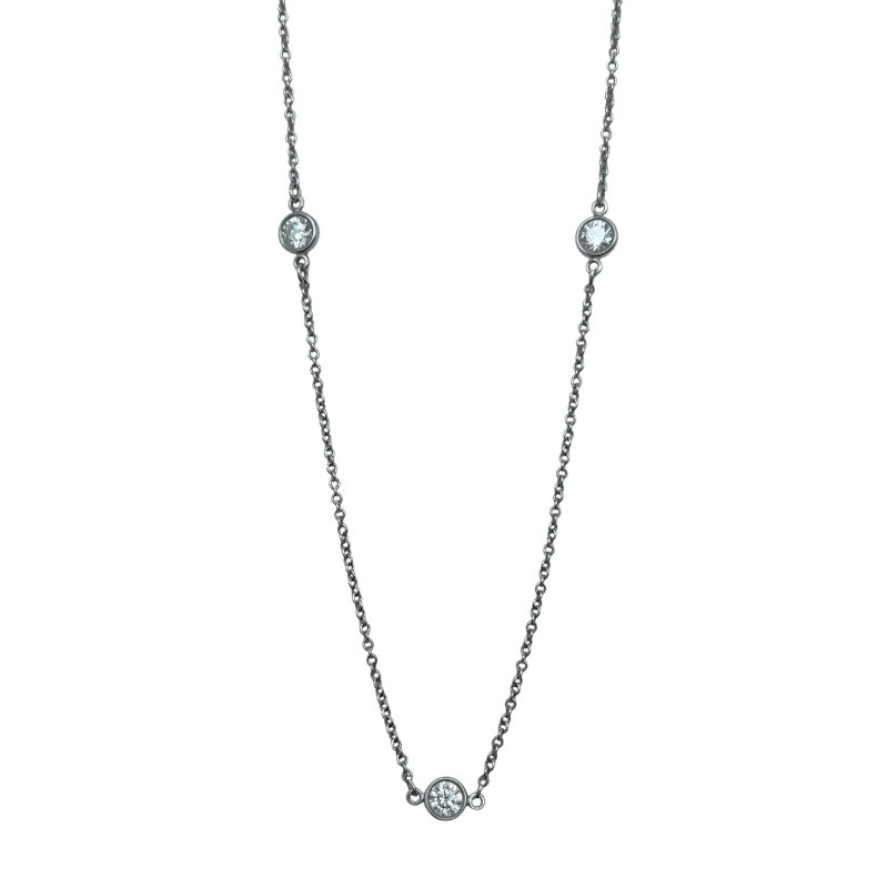ティファニー TIFFANY＆CO バイザヤードネックレス プラチナ Pt950