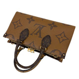 ルイ・ヴィトン LOUIS VUITTON オンザゴーEW M46653 ブラウン モノグラムジャイアント・リバース レディース ハンドバッグ