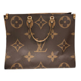 ルイ・ヴィトン LOUIS VUITTON オンザゴーGM M45320 ブラウン モノグラム・ジャイアント・リバース ユニセックス ハンドバッグ
