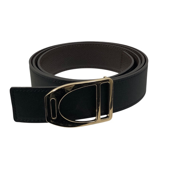 エルメス HERMES エトリエベルト 100cm T刻印 ブラック/ショコラ/GD