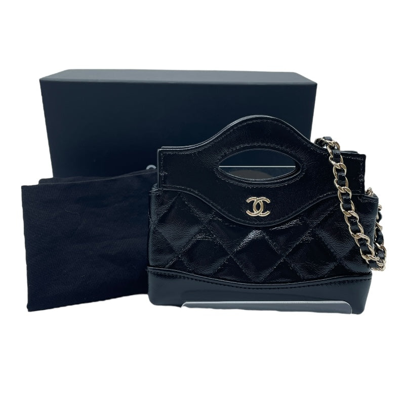 シャネル CHANEL CHANEL31 チェーンクラッチ AP3875 ブラック ゴールド金具 シャイニーラムスキン レディース ショルダーバッグ シャネル CHANEL CHANEL31 チェーンクラッチ AP3875 ブラック ゴールド