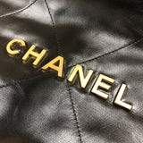 シャネル CHANEL CHANEL22 バッグ AS3261 ブラック ゴールド金具 シャイニーカーフ レディース ハンドバッグ