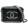 シャネル CHANEL CCフィリグリーミニバニティバッグ A84452　27番台 ブラック×ホワイト キャビアスキン レディース ショルダーバッグ