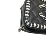 シャネル CHANEL CCフィリグリーミニバニティバッグ A84452　27番台 ブラック×ホワイト キャビアスキン レディース ショルダーバッグ