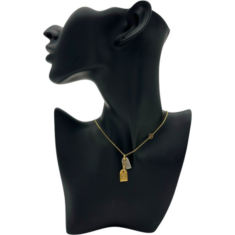 Louis Vuitton ゴールドシルバーネックレス ルイ・ヴィトン LOUIS VUITTON ネックレス・ナノグラム ゴールド