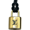 ルイ・ヴィトン LOUIS VUITTON ブレスレ・LVパドロック M8138 ブラック GD金具 レザー/メタル レディース ブレスレット