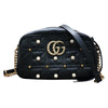 グッチ GUCCI GGマーモント 　スモールカメラバッグ 447632 ブラック レザー　パール メンズ ショルダーバッグ