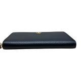グッチ GUCCI ダブルG ジップアラウンドウォレット 456117 ブラック レザー ユニセックス 長財布