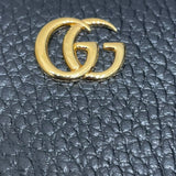 グッチ GUCCI ダブルG ジップアラウンドウォレット 456117 ブラック レザー ユニセックス 長財布