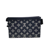 ルイ・ヴィトン LOUIS VUITTON ガストン・ウェアラブルウォレット ネイビー モノグラム・シャドウ メンズ ショルダーバッグ