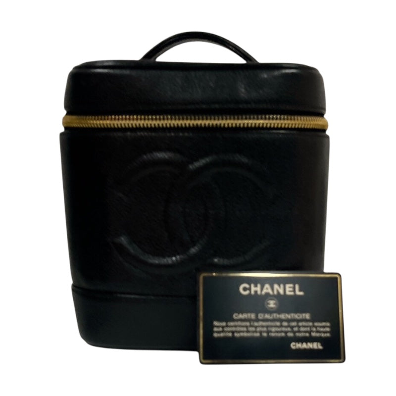 シャネル CHANEL ココマークバニティバッグ A01998 ブラック ゴールド