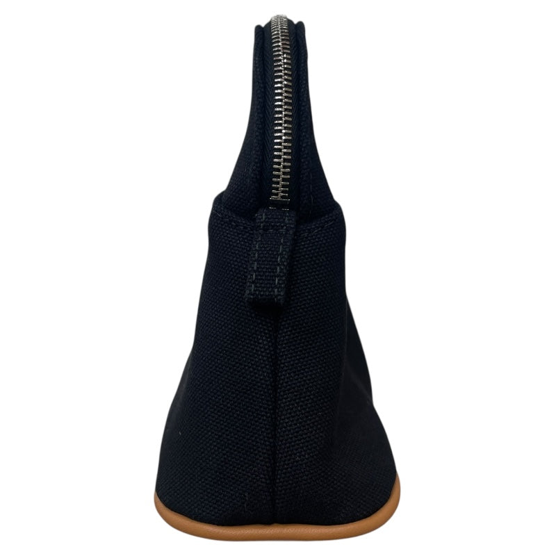 エルメス HERMES ボリードポーチ20 ブラック トワル ユニセックス