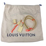 ルイ・ヴィトン LOUIS VUITTON キーポル・バンドリエール50 2021年春夏コレクション M57419 ベージュ×オレンジ ラフィア（ヤシ繊維）ダミエ・ジャイアント ユニセックス ボストンバッグ