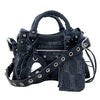 バレンシアガ BALENCIAGA ネオ・カゴールXS 700940 ブラック デニム レディース ハンドバッグ