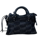 バレンシアガ BALENCIAGA ネオ・カゴールXS 700940 ブラック デニム レディース ハンドバッグ