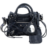 バレンシアガ BALENCIAGA ネオ・カゴールXS 700940 ブラック デニム レディース ハンドバッグ
