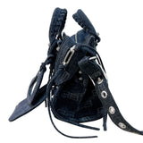 バレンシアガ BALENCIAGA ネオ・カゴールXS 700940 ブラック デニム レディース ハンドバッグ