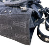 バレンシアガ BALENCIAGA ネオ・カゴールXS 700940 ブラック デニム レディース ハンドバッグ