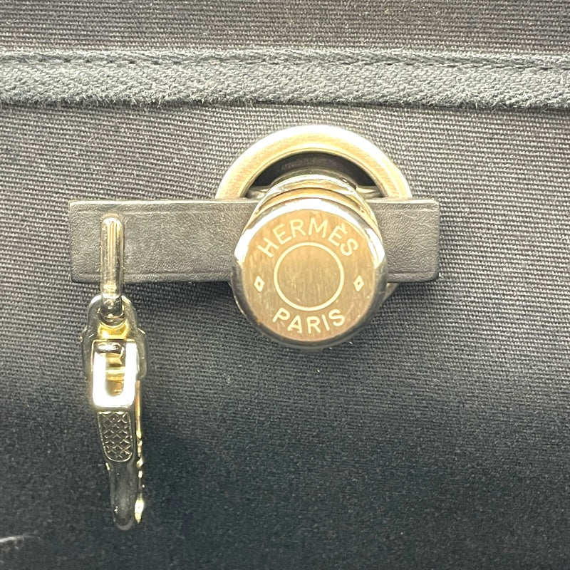 エルメス HERMES エールバッグMM ▢H刻 ブラック SV金具 トワル