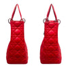 クリスチャン・ディオール Christian Dior レディディオールラージ レッド/シルバー金具 レディース トートバッグ