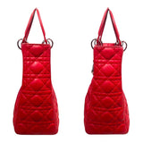 クリスチャン・ディオール Christian Dior レディディオールラージ レッド/シルバー金具 レディース トートバッグ