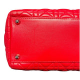 クリスチャン・ディオール Christian Dior レディディオールラージ レッド/シルバー金具 レディース トートバッグ