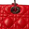 クリスチャン・ディオール Christian Dior レディディオールラージ レッド/シルバー金具 レディース トートバッグ