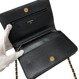 シャネル CHANEL ボーイシャネルチェーンウォレット A81969 ブラック ゴールド金具 ソフトキャビアスキン レディース ウォレットチェーン