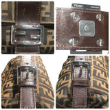 フェンディ FENDI ズッカ マンマ ワンショルダーバッグ ブラウン ナイロンジャガード レディース ショルダーバッグ
