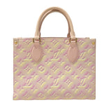ルイ・ヴィトン LOUIS VUITTON オンザゴーPM サマースターダスト ハンドバッグ M46168 ゴールド金具 モノグラム・アンプラント サマースターダスト レディース ハンドバッグ