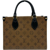 ルイ・ヴィトン LOUIS VUITTON オンザゴーPM Sun Yitianコラボ M47199 ブラウン モノグラム・リバース レディース ショルダーバッグ