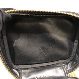 シャネル CHANEL ココマークバニティバッグ A01998 ブラック GD金具 キャビアスキン レディース ハンドバッグ