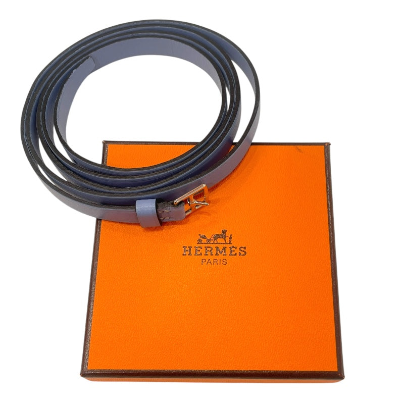 エルメス HERMES iPodケース用 ストラップ アズール シルバー金具