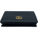 グッチ GUCCI ダブルG カードケースウォレット 456126 ブラック レザー ユニセックス 二つ折り財布